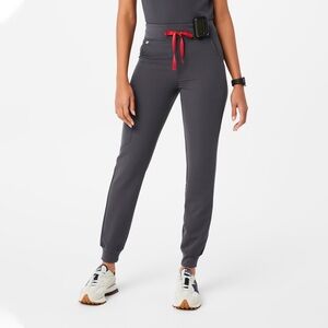 FIGS Charcoal Zamora High Waisted Jogger Scrub Pants
